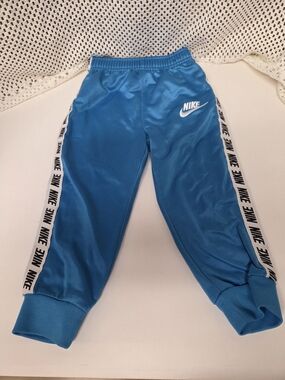 Nike Boys Bright Blue Joggers with Branded Side Tape